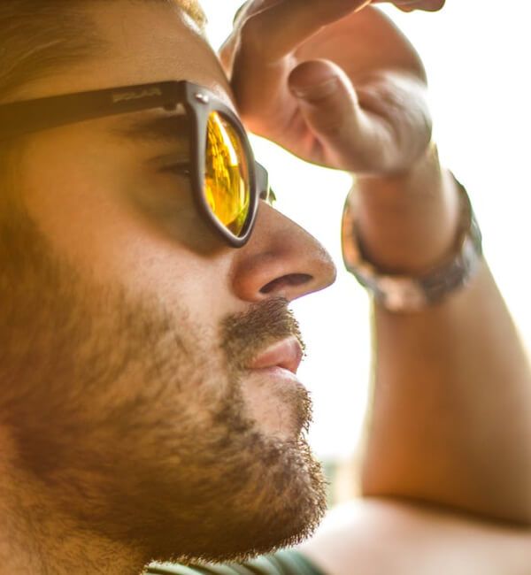 image of man wearing designer sunglasses