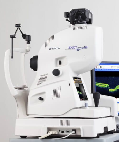 image of oct 3d eye scan machine